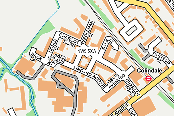 NW9 5XW map - OS OpenMap – Local (Ordnance Survey)