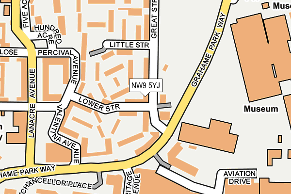 NW9 5YJ map - OS OpenMap – Local (Ordnance Survey)