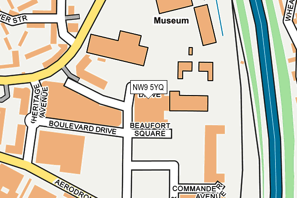 NW9 5YQ map - OS OpenMap – Local (Ordnance Survey)