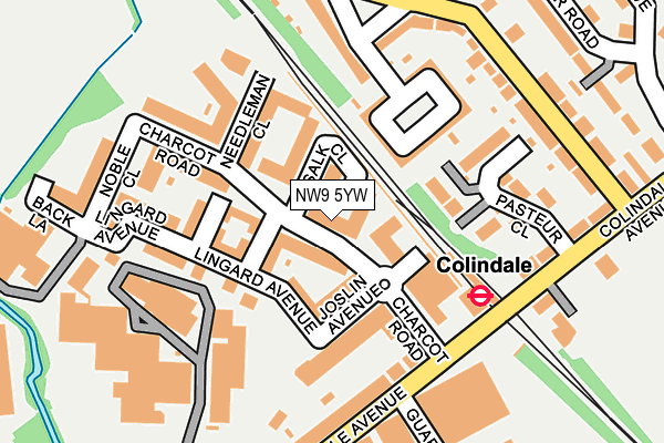 NW9 5YW map - OS OpenMap – Local (Ordnance Survey)