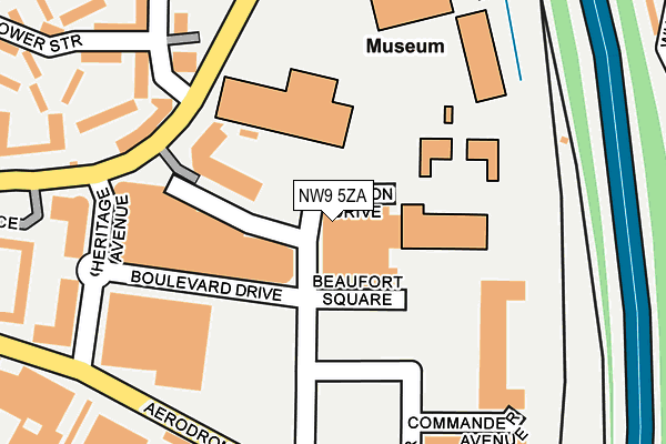 NW9 5ZA map - OS OpenMap – Local (Ordnance Survey)