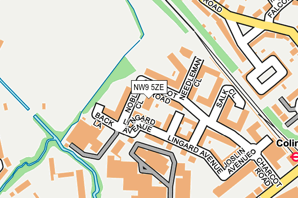 NW9 5ZE map - OS OpenMap – Local (Ordnance Survey)