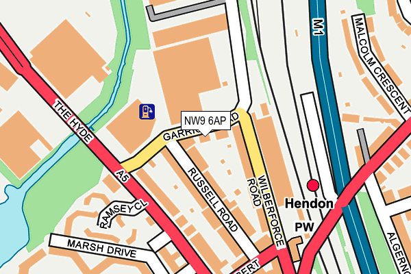 NW9 6AP map - OS OpenMap – Local (Ordnance Survey)