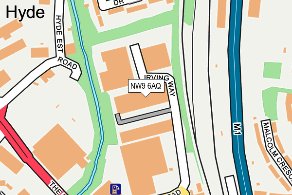NW9 6AQ map - OS OpenMap – Local (Ordnance Survey)