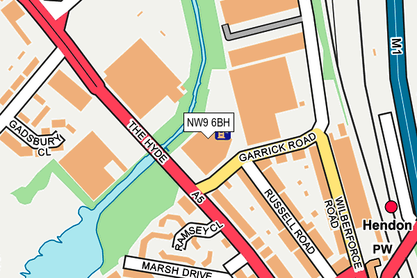 NW9 6BH map - OS OpenMap – Local (Ordnance Survey)
