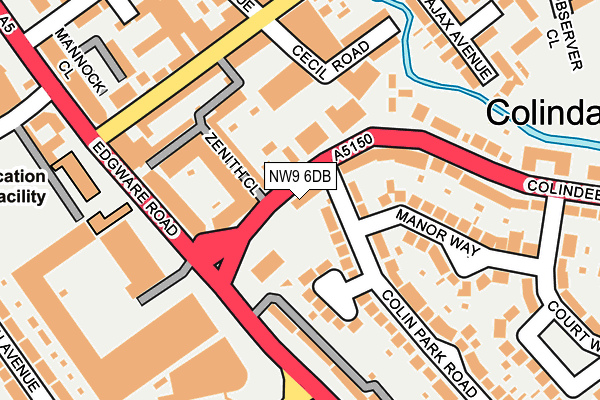 NW9 6DB map - OS OpenMap – Local (Ordnance Survey)