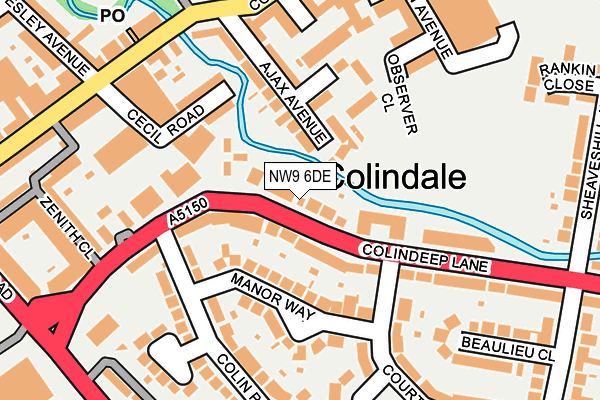 NW9 6DE map - OS OpenMap – Local (Ordnance Survey)