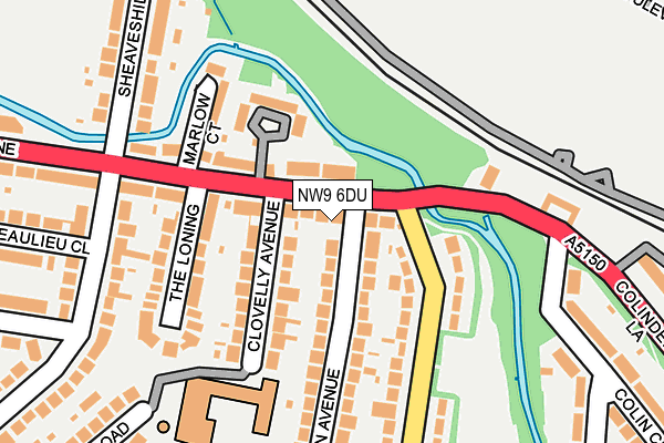NW9 6DU map - OS OpenMap – Local (Ordnance Survey)