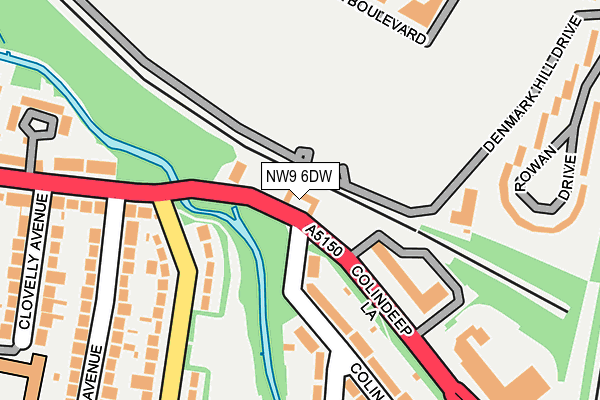 NW9 6DW map - OS OpenMap – Local (Ordnance Survey)