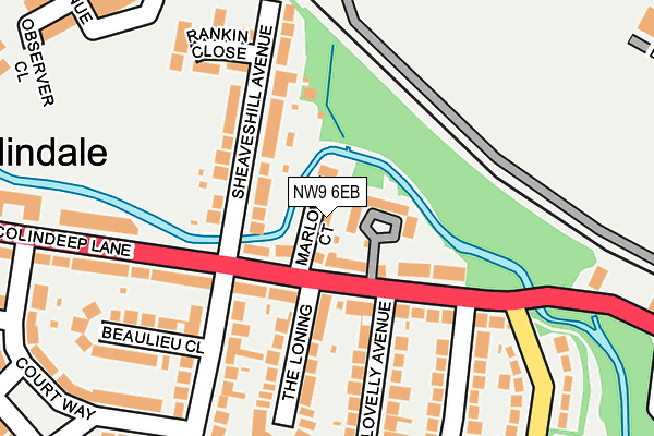 NW9 6EB map - OS OpenMap – Local (Ordnance Survey)