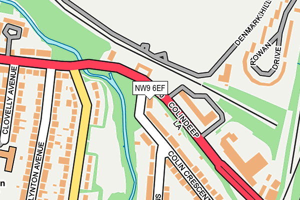NW9 6EF map - OS OpenMap – Local (Ordnance Survey)