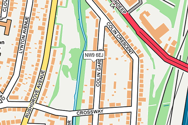 NW9 6EJ map - OS OpenMap – Local (Ordnance Survey)