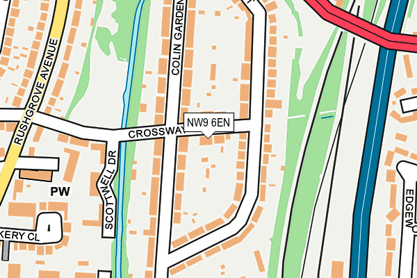 NW9 6EN map - OS OpenMap – Local (Ordnance Survey)