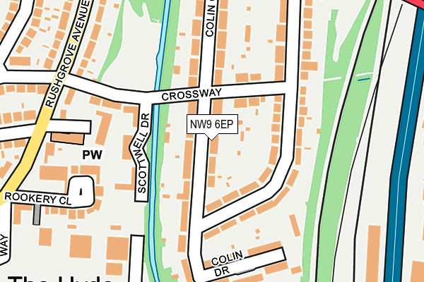 NW9 6EP map - OS OpenMap – Local (Ordnance Survey)