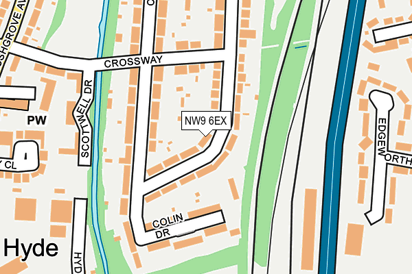 NW9 6EX map - OS OpenMap – Local (Ordnance Survey)