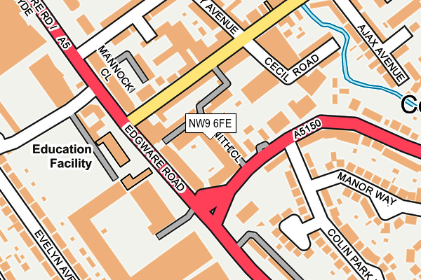 NW9 6FE map - OS OpenMap – Local (Ordnance Survey)