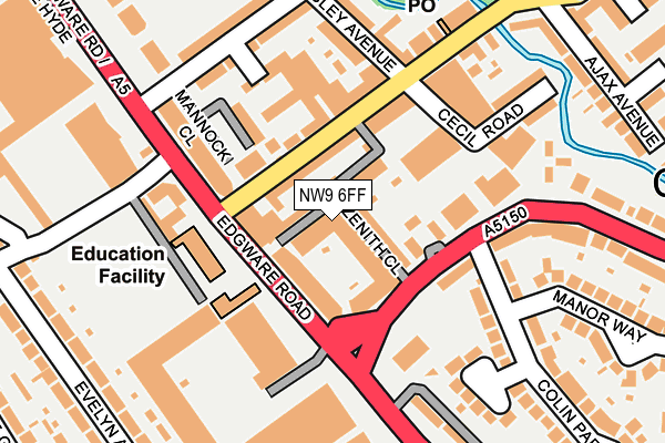 NW9 6FF map - OS OpenMap – Local (Ordnance Survey)