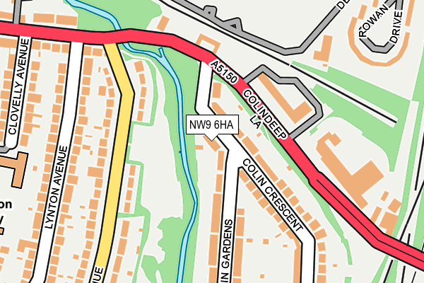 NW9 6HA map - OS OpenMap – Local (Ordnance Survey)