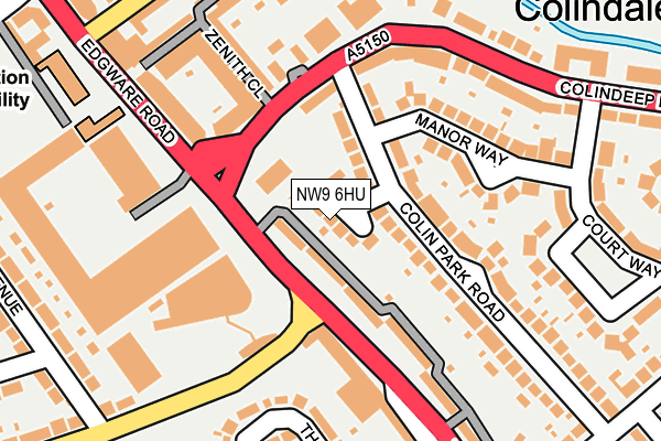 NW9 6HU map - OS OpenMap – Local (Ordnance Survey)