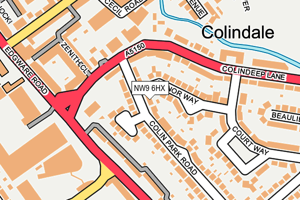 NW9 6HX map - OS OpenMap – Local (Ordnance Survey)