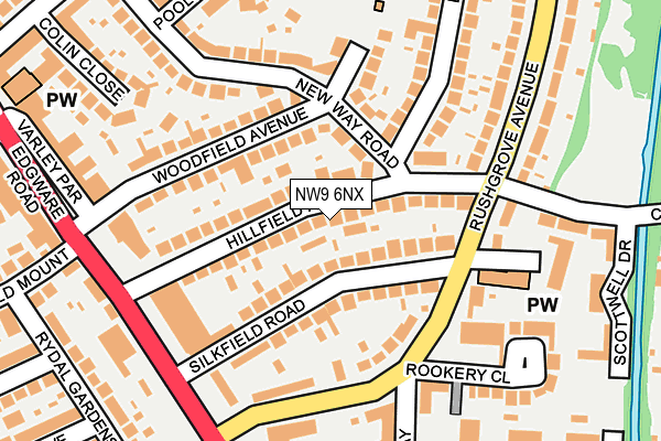 NW9 6NX map - OS OpenMap – Local (Ordnance Survey)
