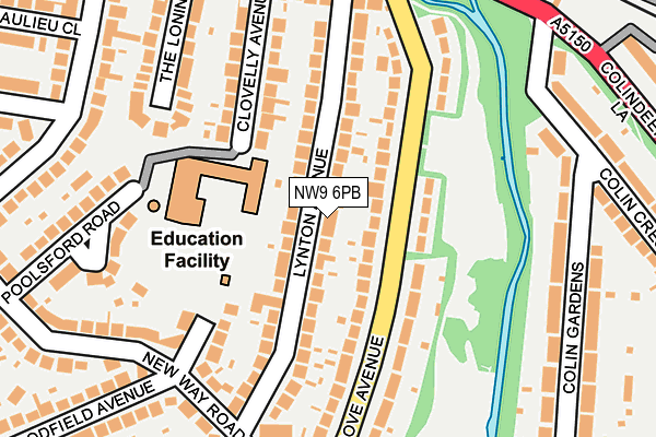NW9 6PB map - OS OpenMap – Local (Ordnance Survey)