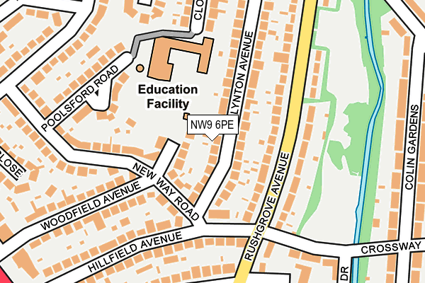 NW9 6PE map - OS OpenMap – Local (Ordnance Survey)