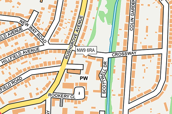 NW9 6RA map - OS OpenMap – Local (Ordnance Survey)