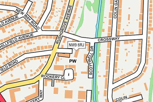 NW9 6RJ map - OS OpenMap – Local (Ordnance Survey)