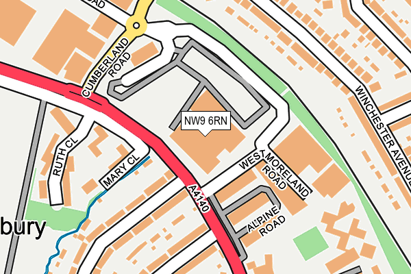 NW9 6RN map - OS OpenMap – Local (Ordnance Survey)