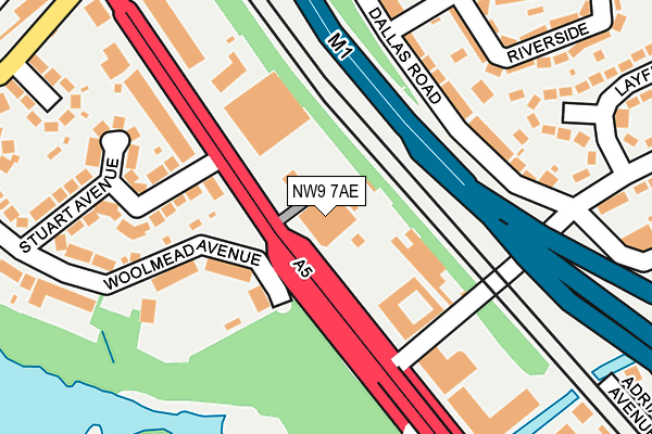 NW9 7AE map - OS OpenMap – Local (Ordnance Survey)