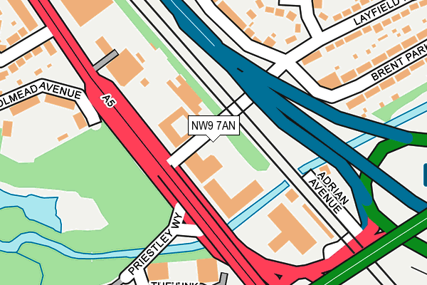 NW9 7AN map - OS OpenMap – Local (Ordnance Survey)