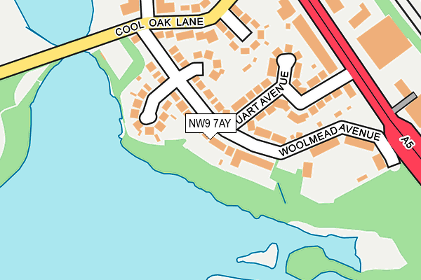 NW9 7AY map - OS OpenMap – Local (Ordnance Survey)