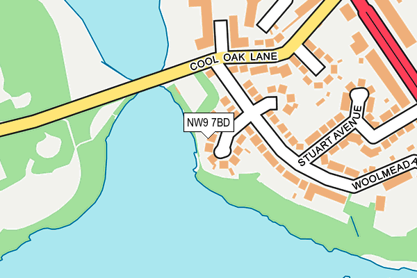 NW9 7BD map - OS OpenMap – Local (Ordnance Survey)
