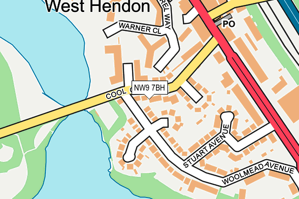 NW9 7BH map - OS OpenMap – Local (Ordnance Survey)