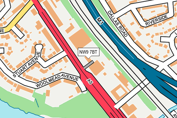 NW9 7BT map - OS OpenMap – Local (Ordnance Survey)