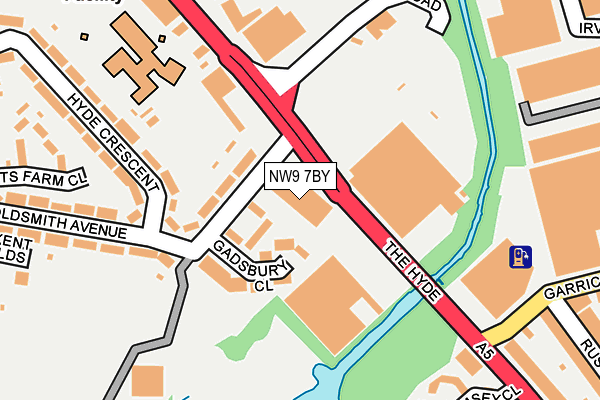 NW9 7BY map - OS OpenMap – Local (Ordnance Survey)