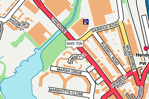 NW9 7DN map - OS OpenMap – Local (Ordnance Survey)