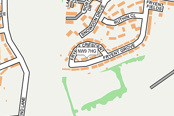NW9 7HG map - OS OpenMap – Local (Ordnance Survey)