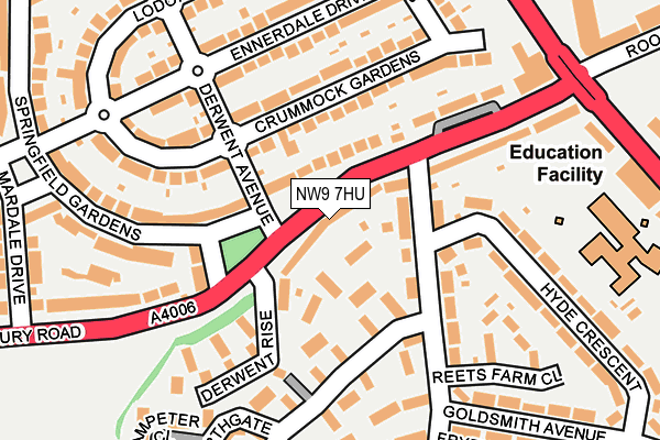 NW9 7HU map - OS OpenMap – Local (Ordnance Survey)