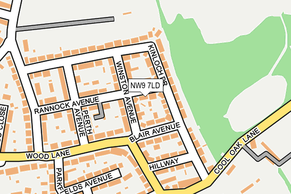 NW9 7LD map - OS OpenMap – Local (Ordnance Survey)