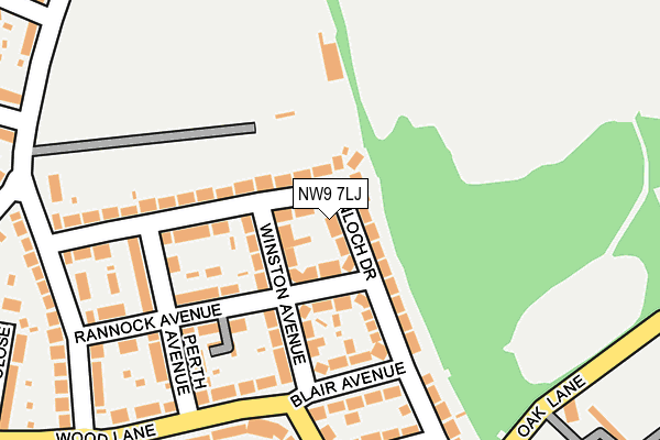 NW9 7LJ map - OS OpenMap – Local (Ordnance Survey)