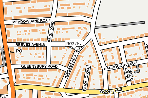 NW9 7NL map - OS OpenMap – Local (Ordnance Survey)