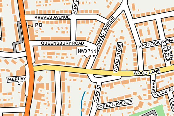 NW9 7NN map - OS OpenMap – Local (Ordnance Survey)