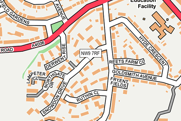 NW9 7RF map - OS OpenMap – Local (Ordnance Survey)