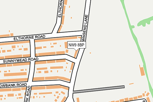 NW9 8BP map - OS OpenMap – Local (Ordnance Survey)
