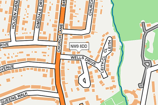 NW9 8DD map - OS OpenMap – Local (Ordnance Survey)