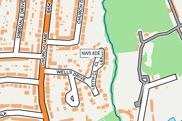 NW9 8DE map - OS OpenMap – Local (Ordnance Survey)