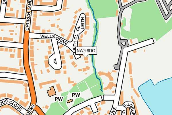 NW9 8DG map - OS OpenMap – Local (Ordnance Survey)