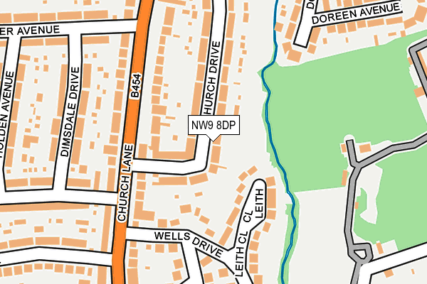 NW9 8DP map - OS OpenMap – Local (Ordnance Survey)